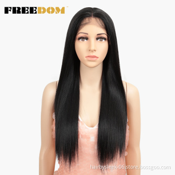 Beautiful 26 inch 613 color Long straight hair female  mix colored lace frontal wigs synthetic wigs hair